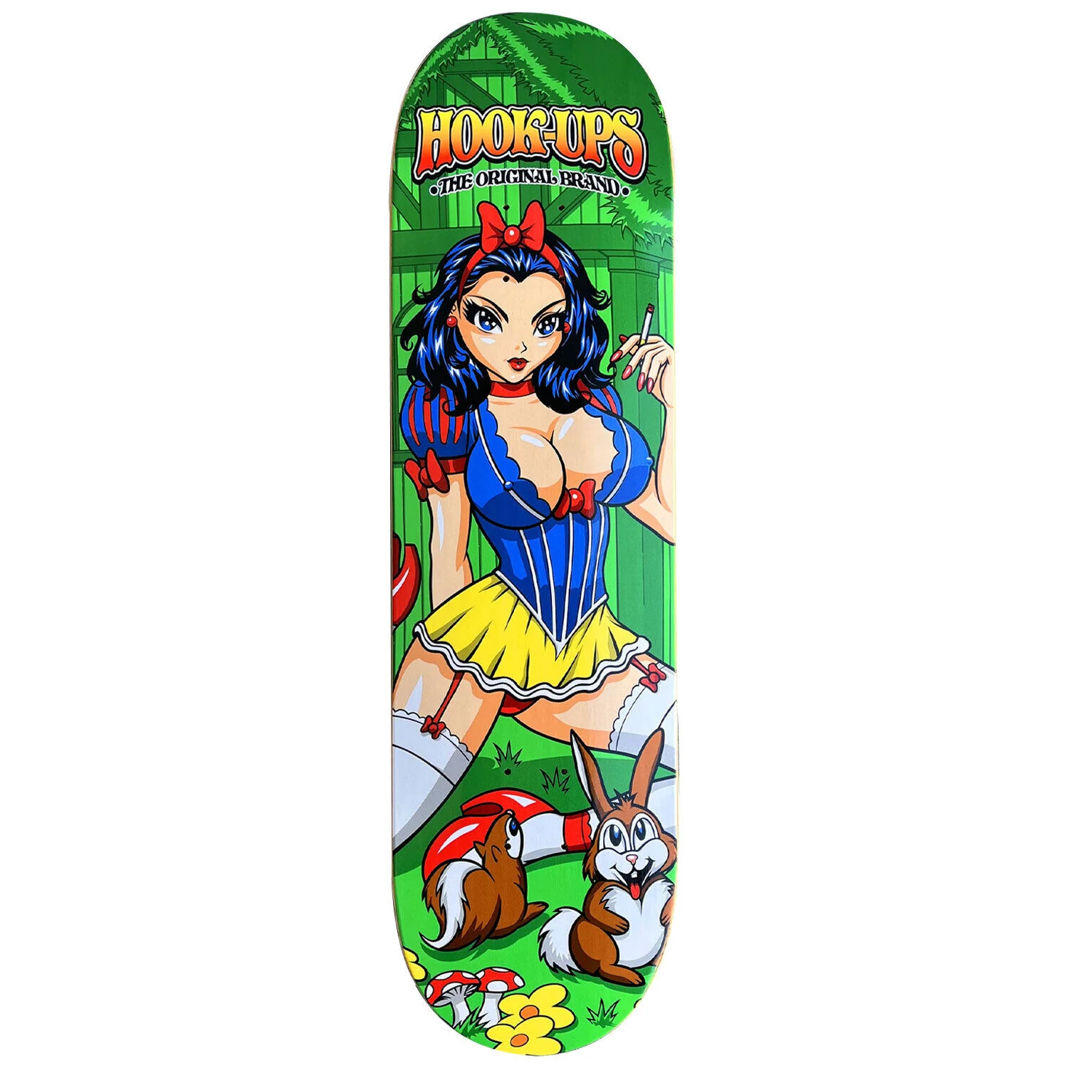 Hook-Ups Snow White Skateboard Deck - 8.5″