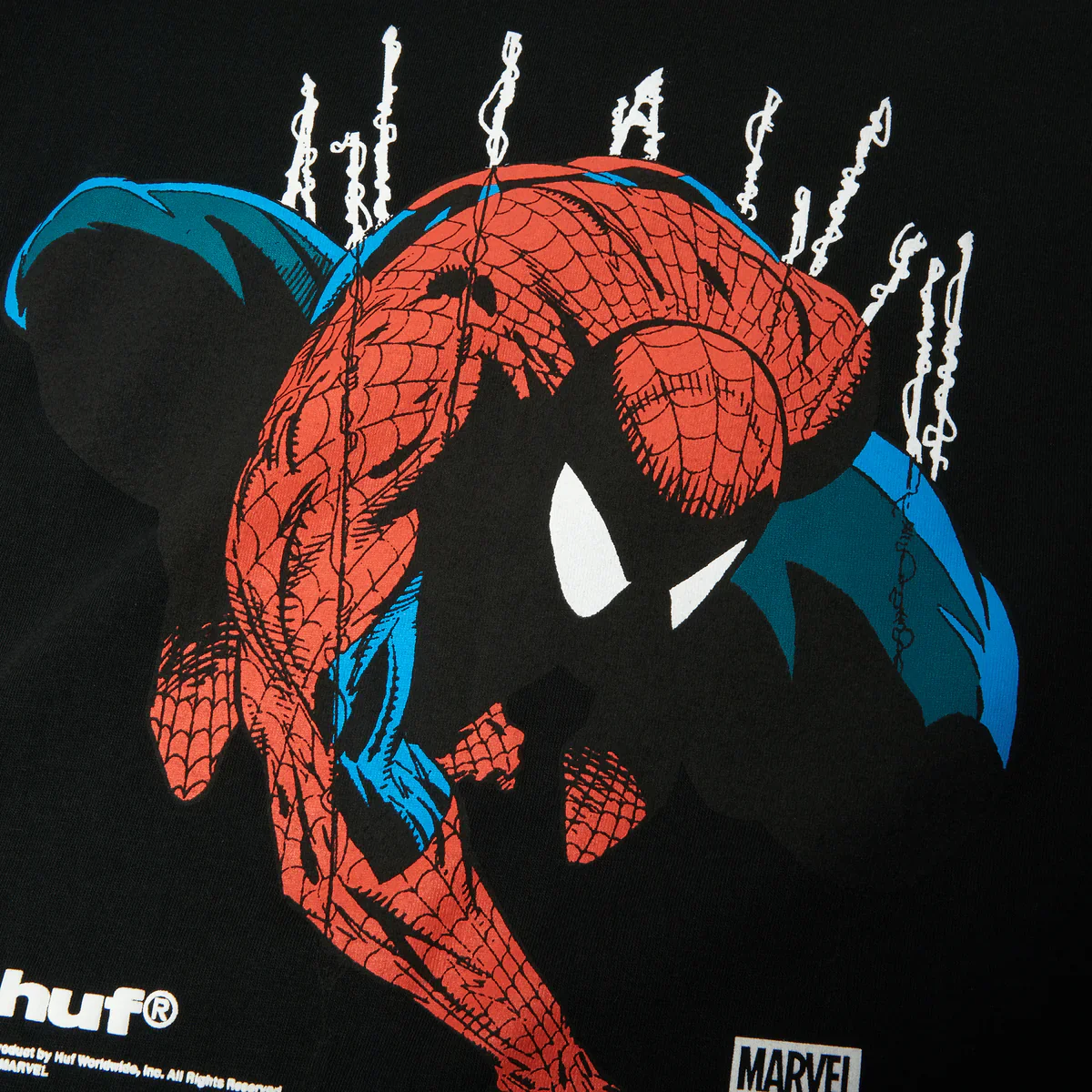 HUF x Marvel Spider-Man Perceptions SS T-Shirt - Black - Image 2