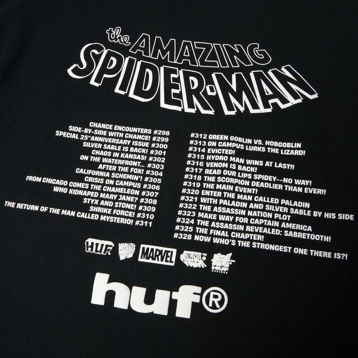 HUF x Marvel Spider-Man Three Hundred T-Shirt - Black - Image 4