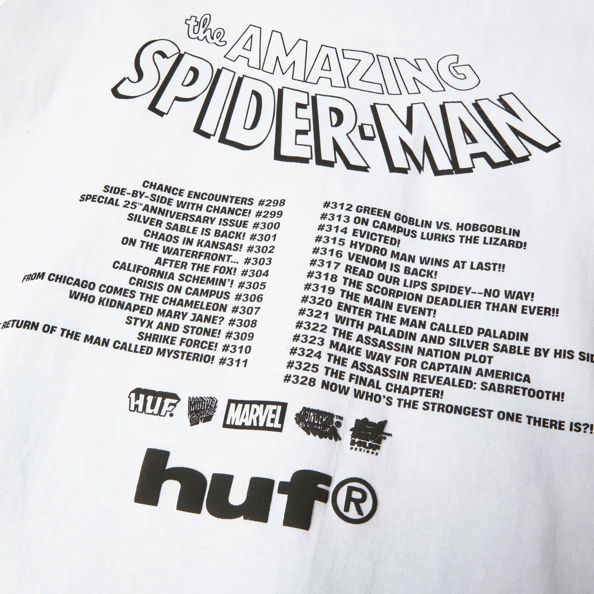 HUF x Marvel Spider-Man Three Hundred SS T-Shirt - White - Image 4
