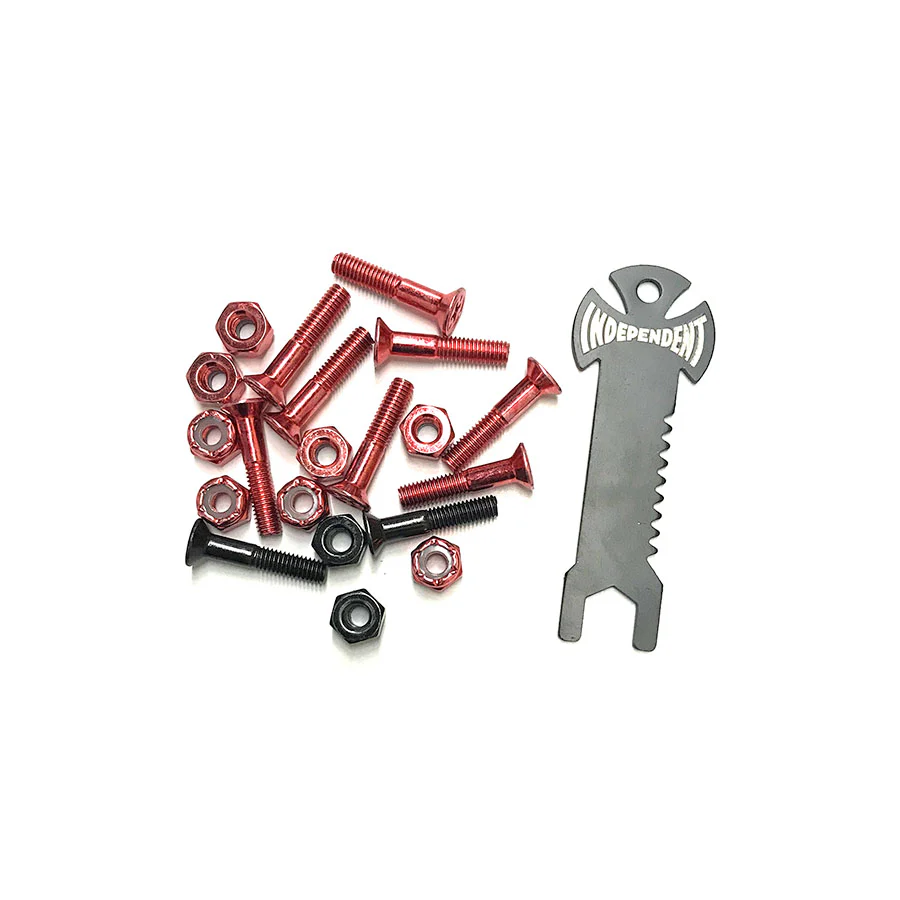 Independent Cross Bolts 1" Phillips - Red/Black - Image 2