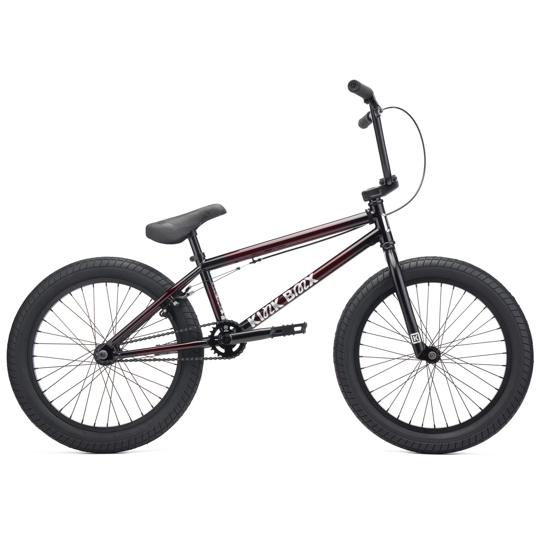 Kink 2027 Curb 20" Complete BMX Bike - Black Cherry