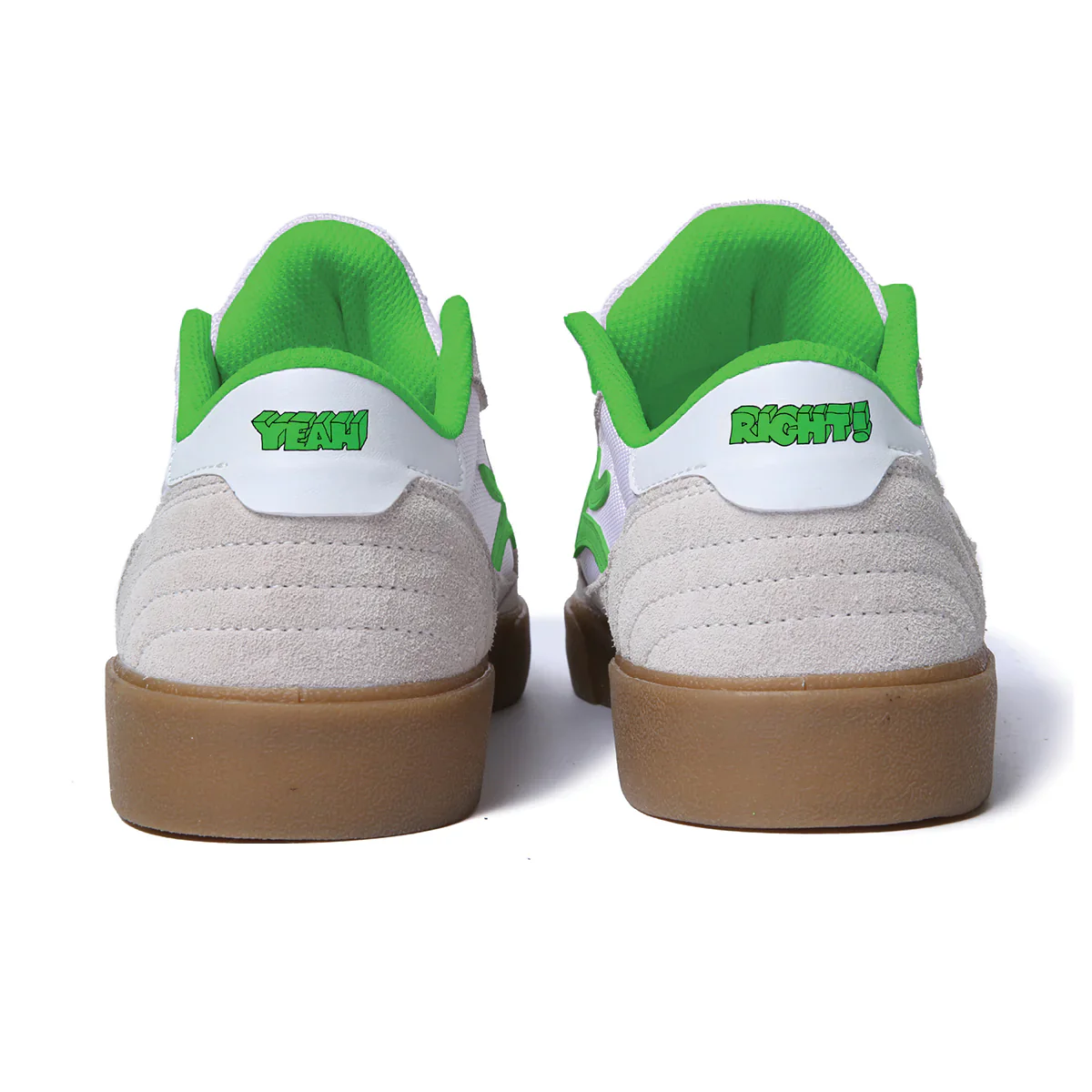 Lakai Shoes Cambridge SMU - White/UV Green Suede - Image 3