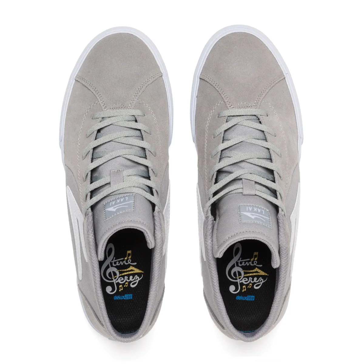 Lakai Shoes Flaco II Mid - Light Grey Suede - Image 3