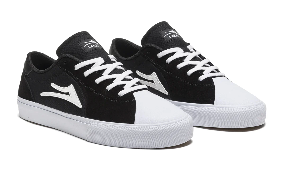 Lakai Shoes Flaco II - Black/White Suede - Image 2