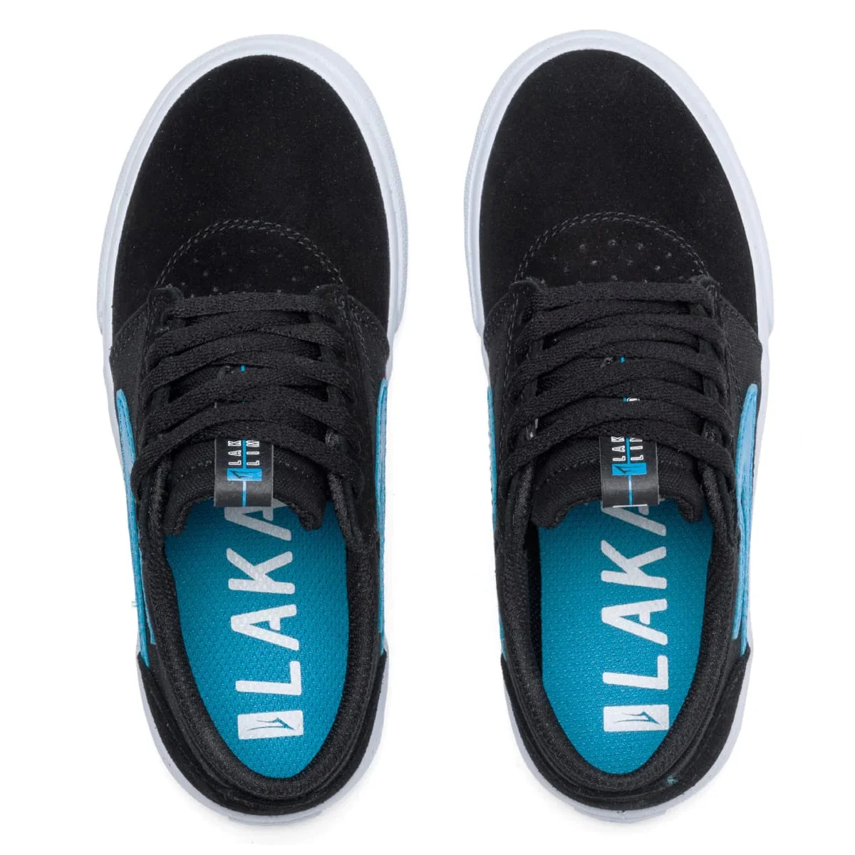 Lakai Shoes Griffin Kids - Black/Cyan Suede - Image 3