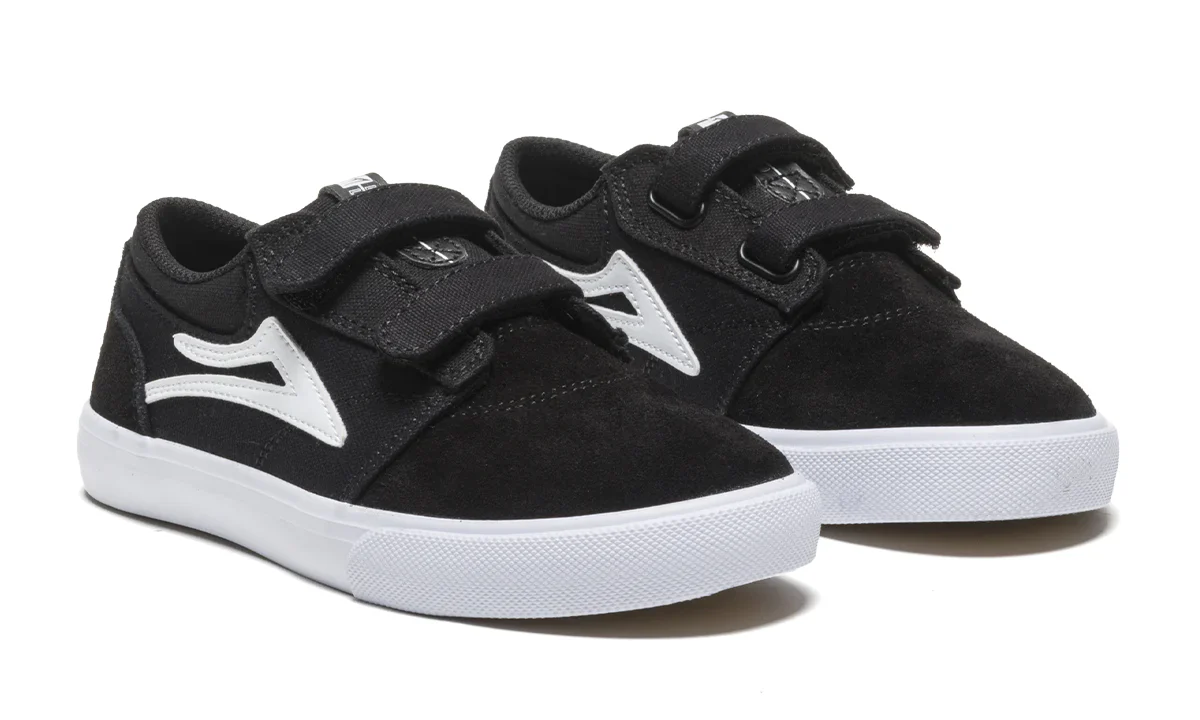 Lakai Shoes Griffin Kids - Black/White Suede - Image 2