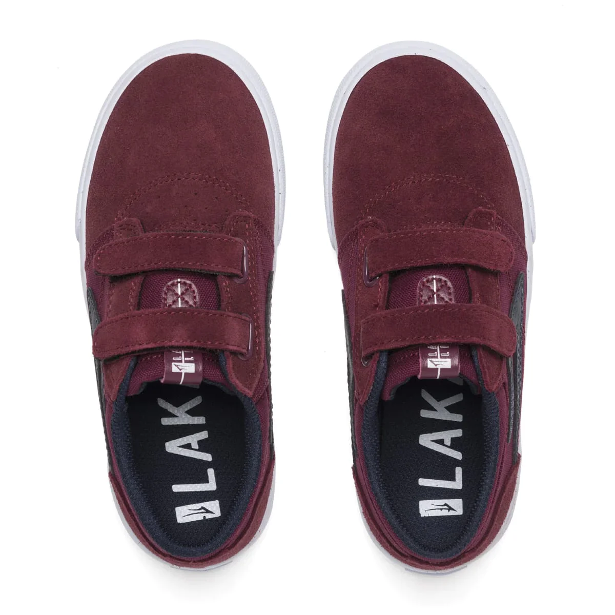 Lakai Shoes Griffin Kids - Burgundy/Navy Suede - Image 3