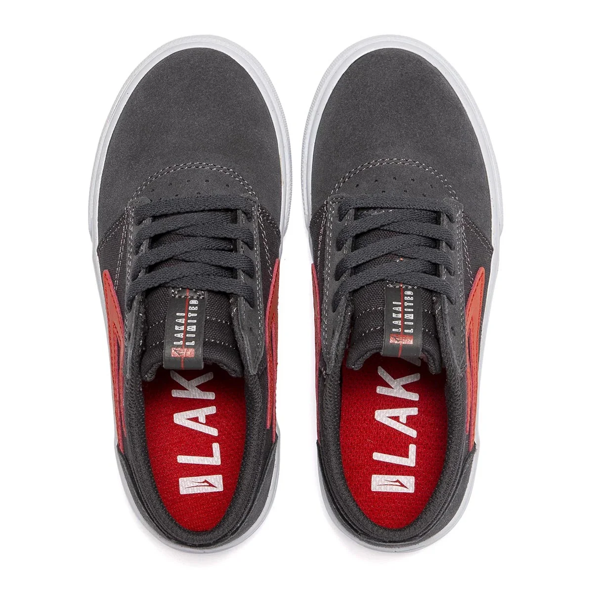 Lakai Shoes Griffin Kids - Charcoal Suede - Image 3