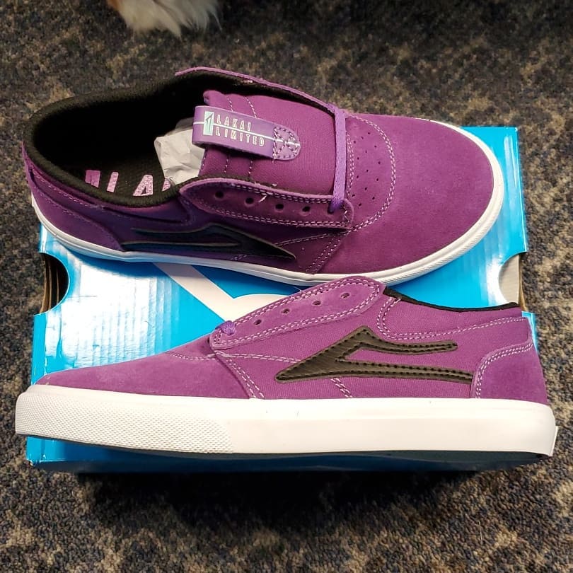Lakai Shoes Griffin Kids - Purple/Black Suede - Image 2