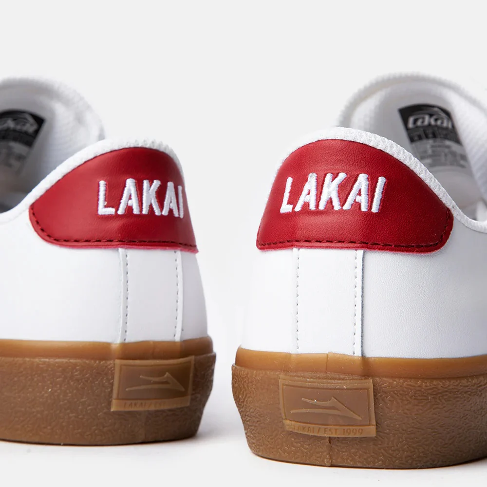 Lakai Shoes Newport  - White/Gum Leather - Image 4