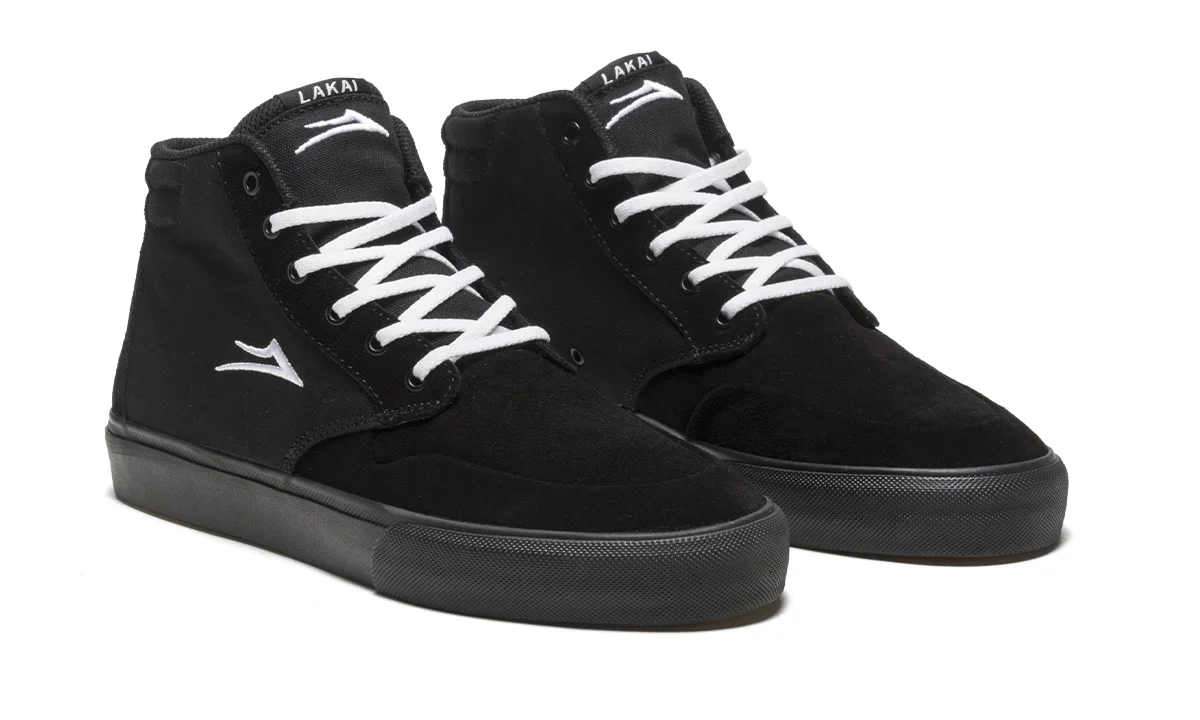 Lakai Shoes Riley 3 High - Black/Black Suede - Image 2