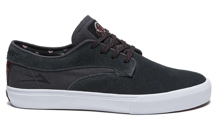 Lakai Shoes Riley Hawk x Indy Collab - Charcoal Suede - Image 2