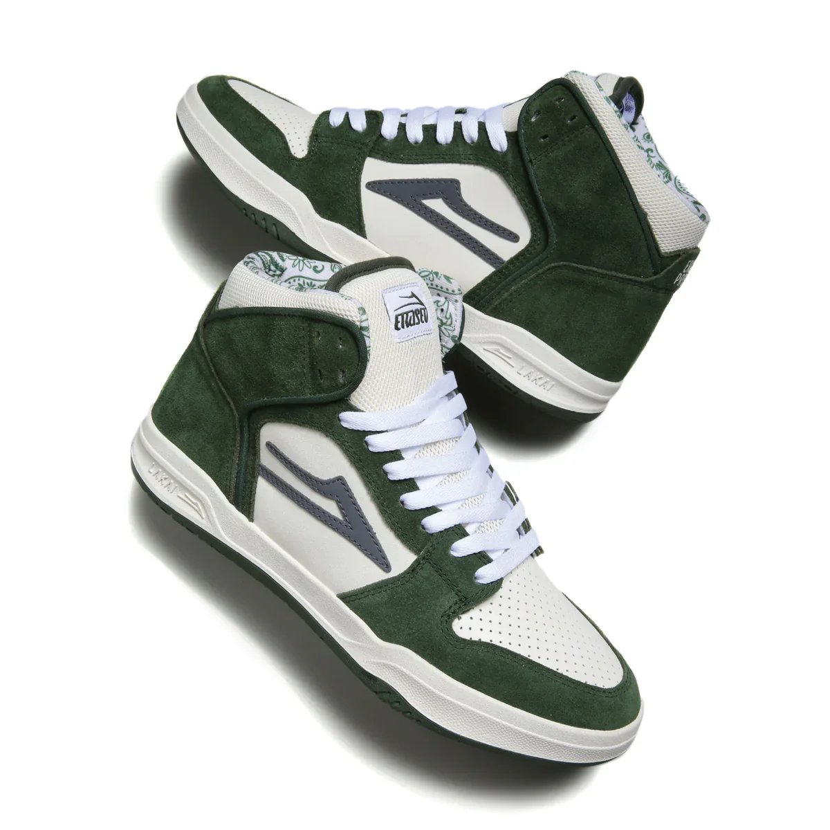 Lakai Shoes Telford - Green/Cream Suede - Image 3