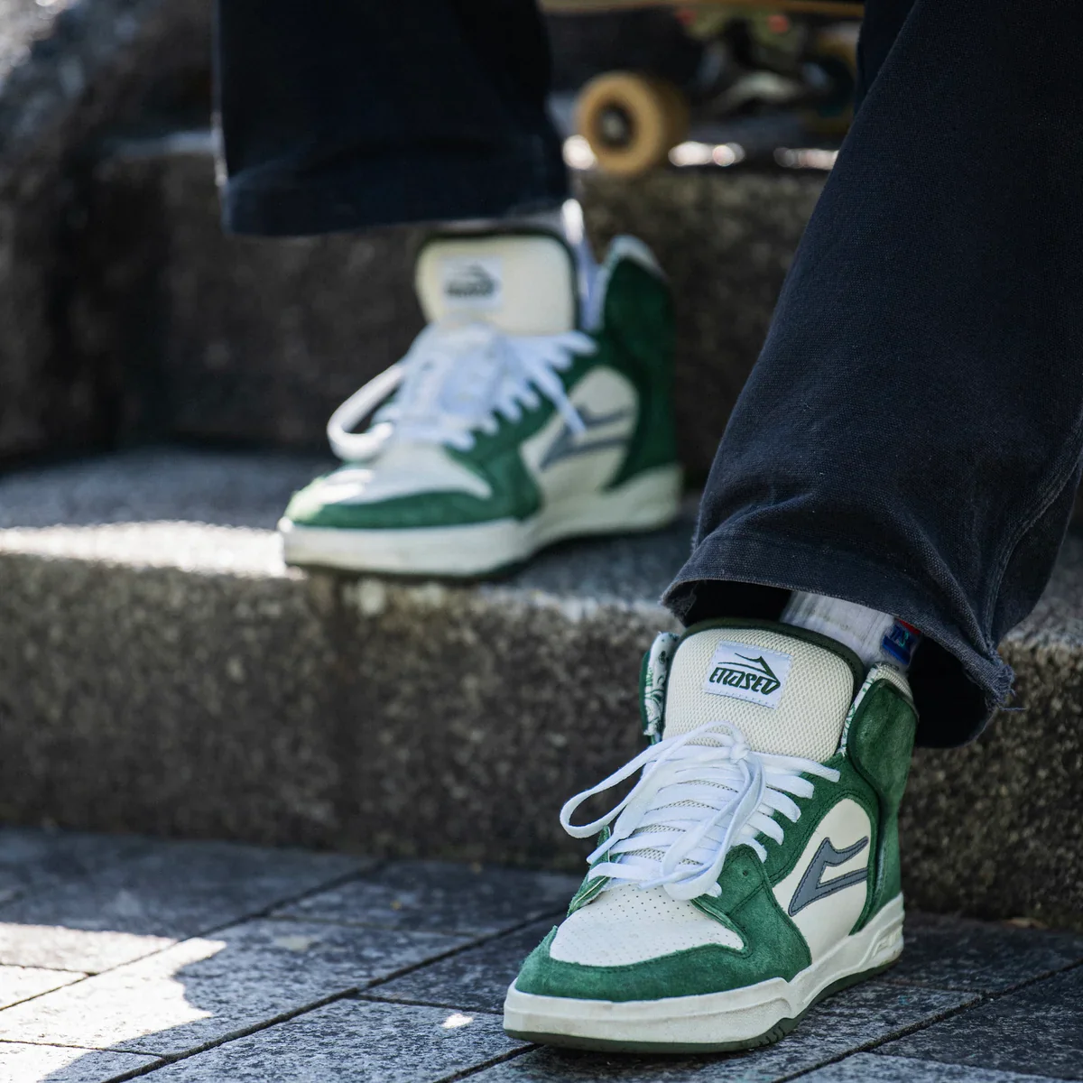 Lakai Shoes Telford - Green/Cream Suede - Image 4