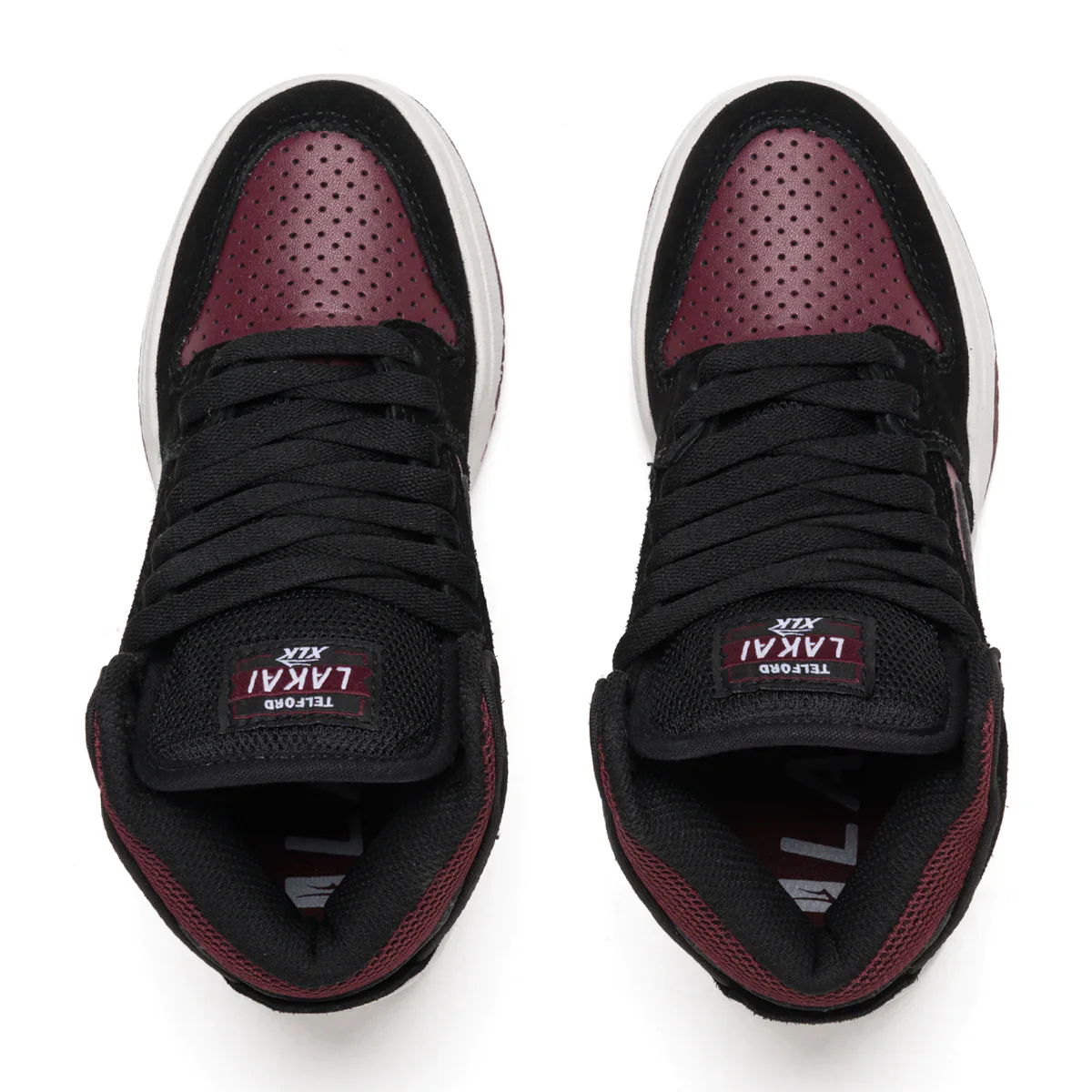 Lakai Shoes Telford Kids - Black/Burgundy Suede - Image 3