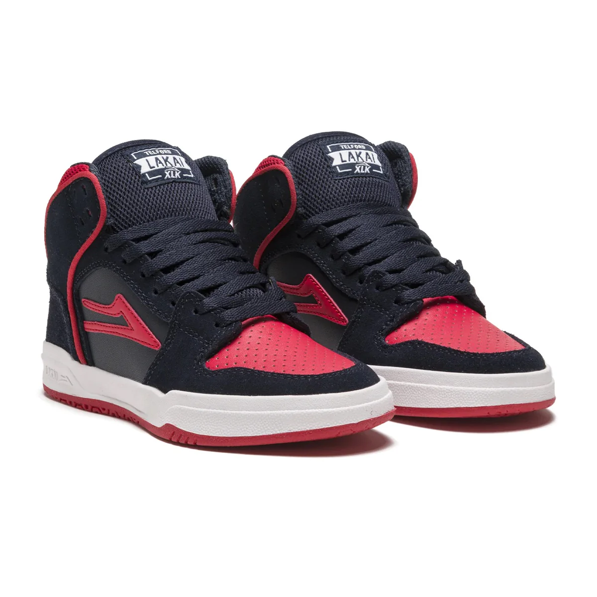 Lakai Shoes Telford Kids - Navy/Red Suede - Image 2