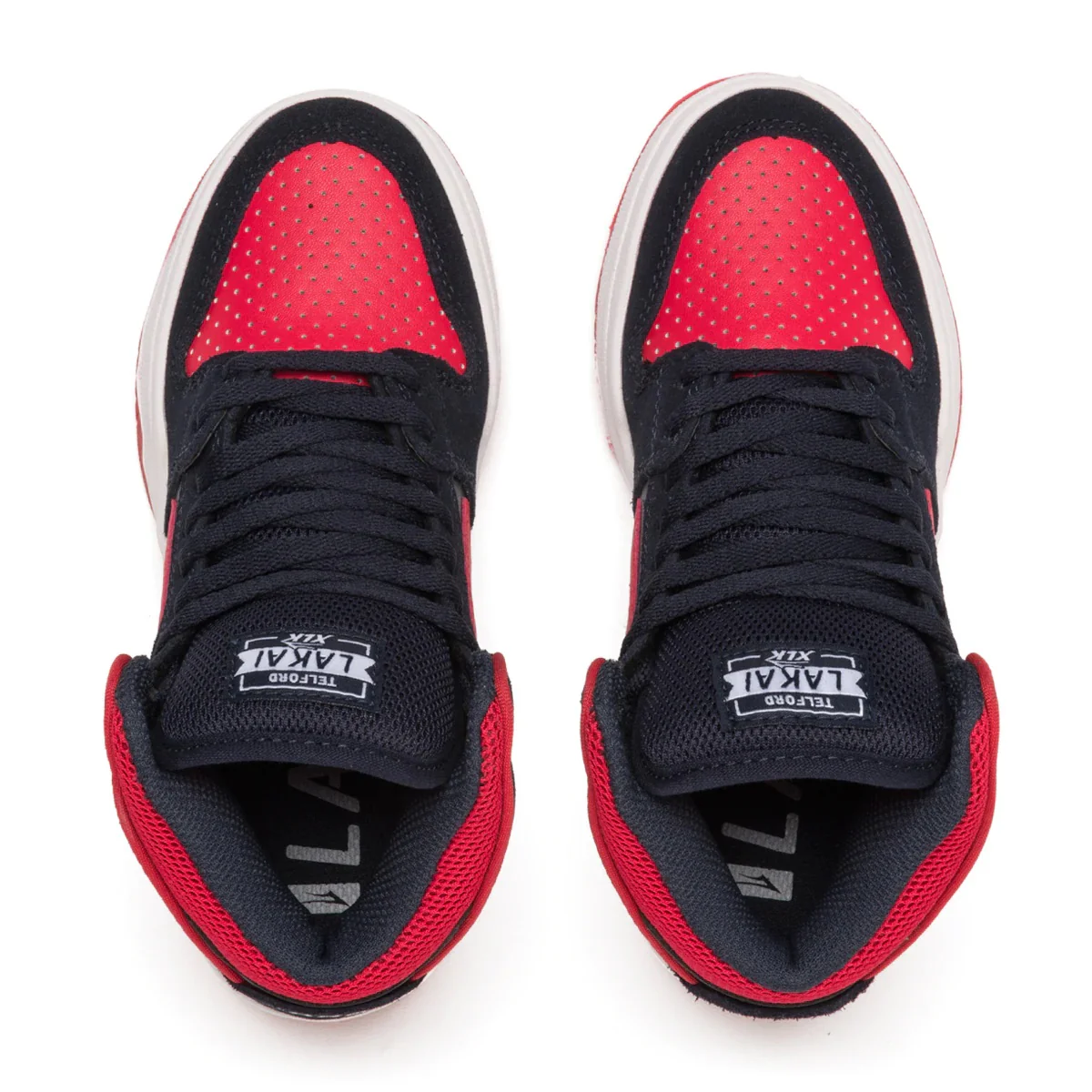 Lakai Shoes Telford Kids - Navy/Red Suede - Image 3