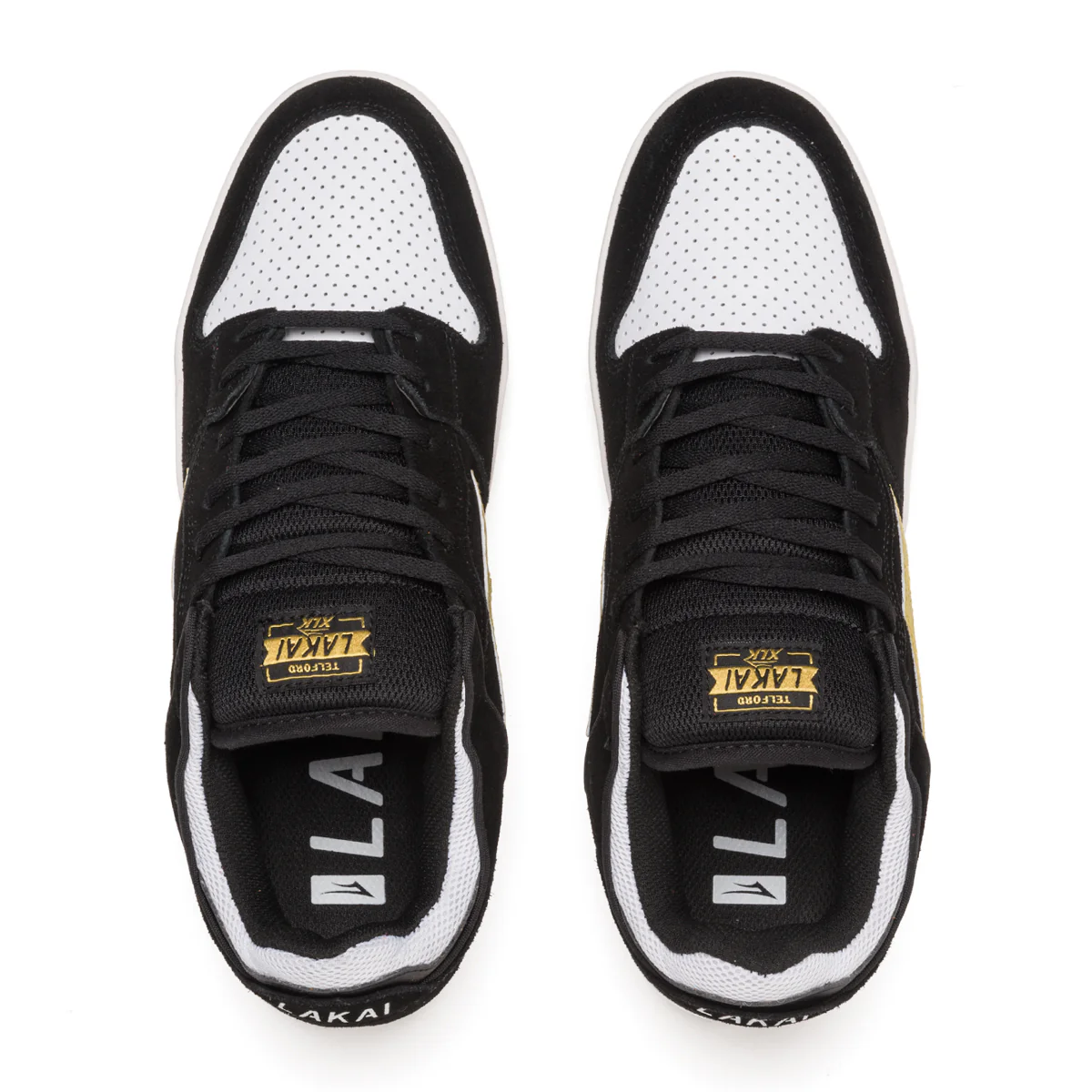 Lakai Shoes Telford Low - Black/Gold Suede - Image 2