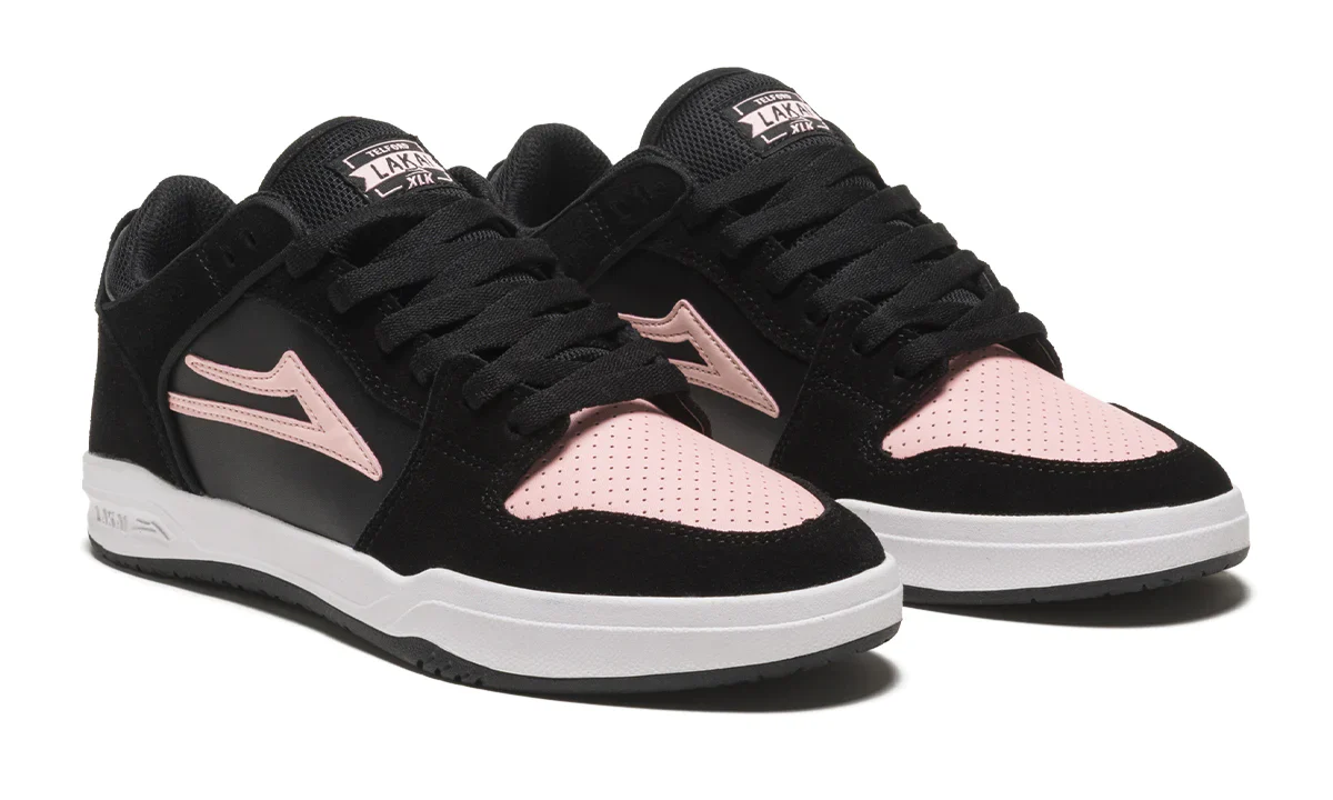 Lakai Shoes Telford Low - Black/Pink Suede - Image 2