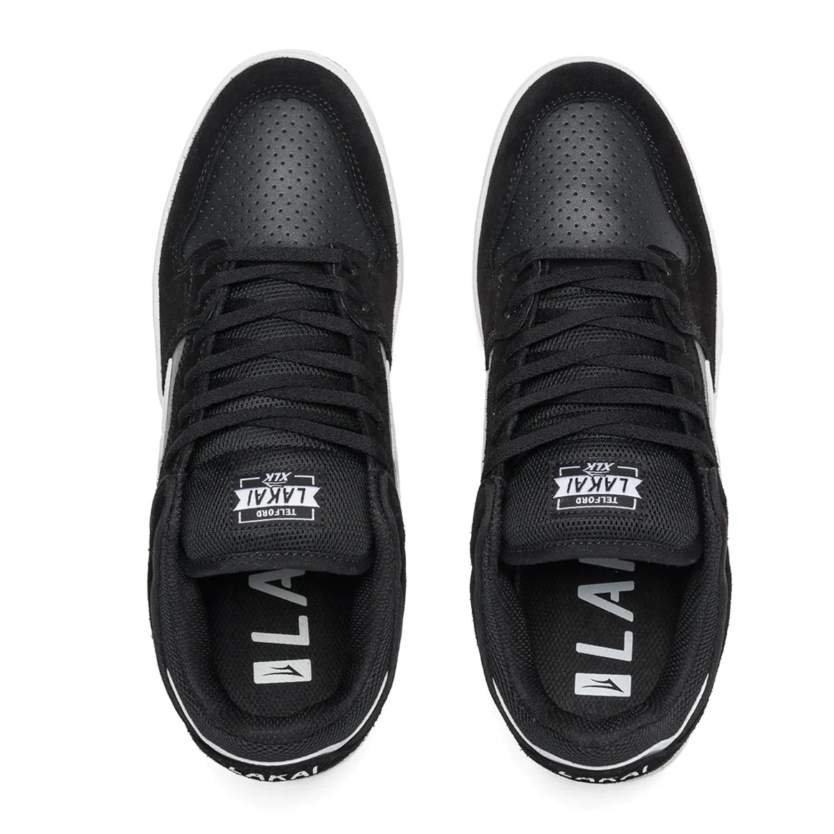 Lakai Shoes Telford Low - Black/White Suede - Image 3