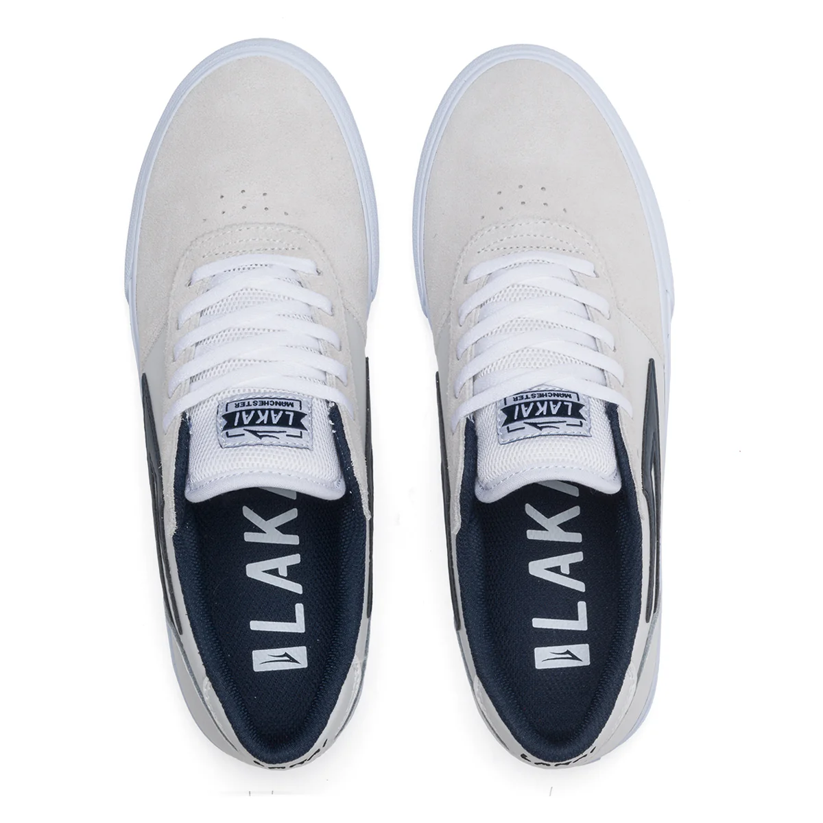 Lakai Shoes Manchester - White/Navy Suede - Image 4