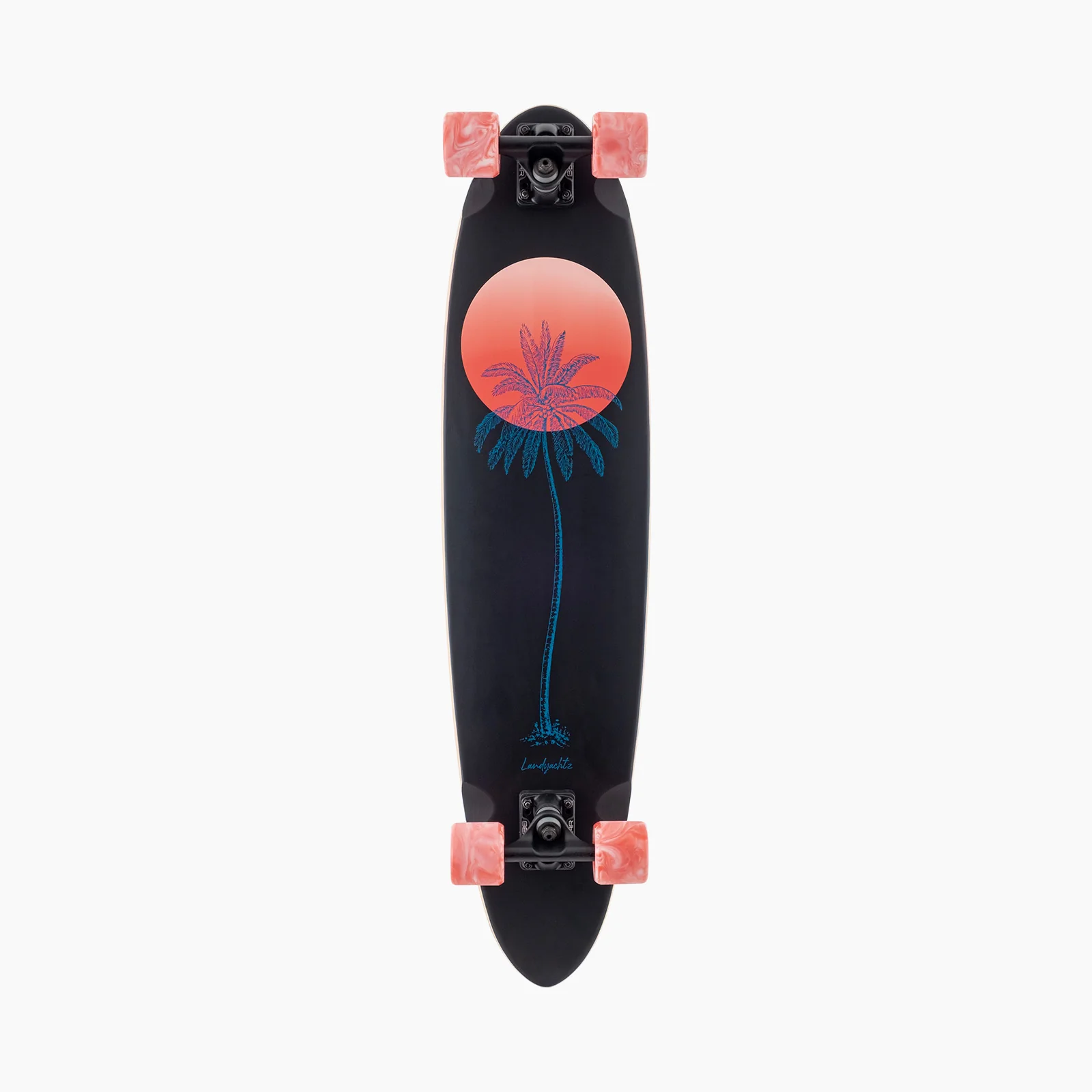Landyachtz Dipper Black Palm Longboard Complete - Image 2