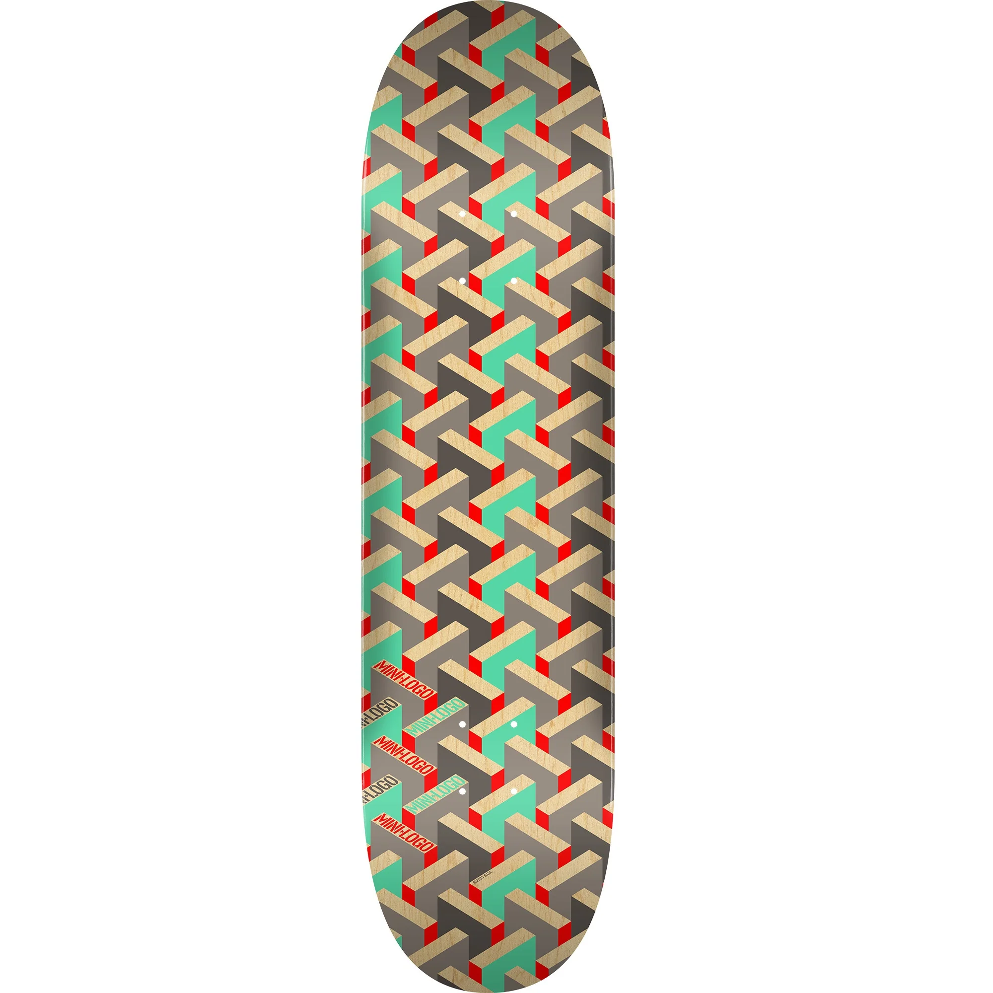 Mini Logo Pattern Maze Skateboard Deck - 8.25″