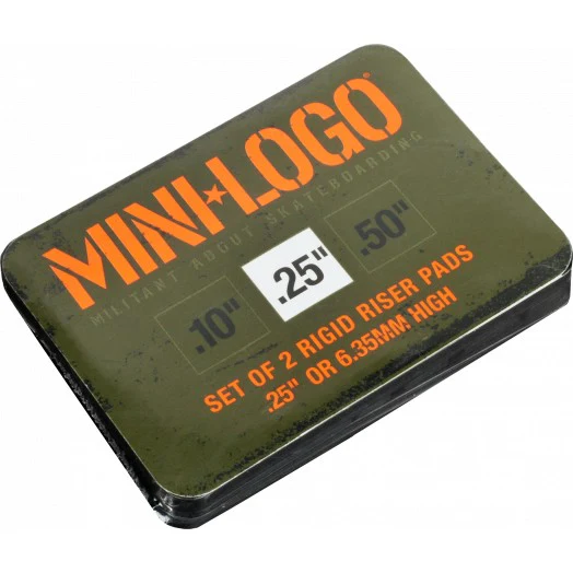 Mini Logo Rigid Riser Pads 1/4" - Black (Set of 2) - Image 2