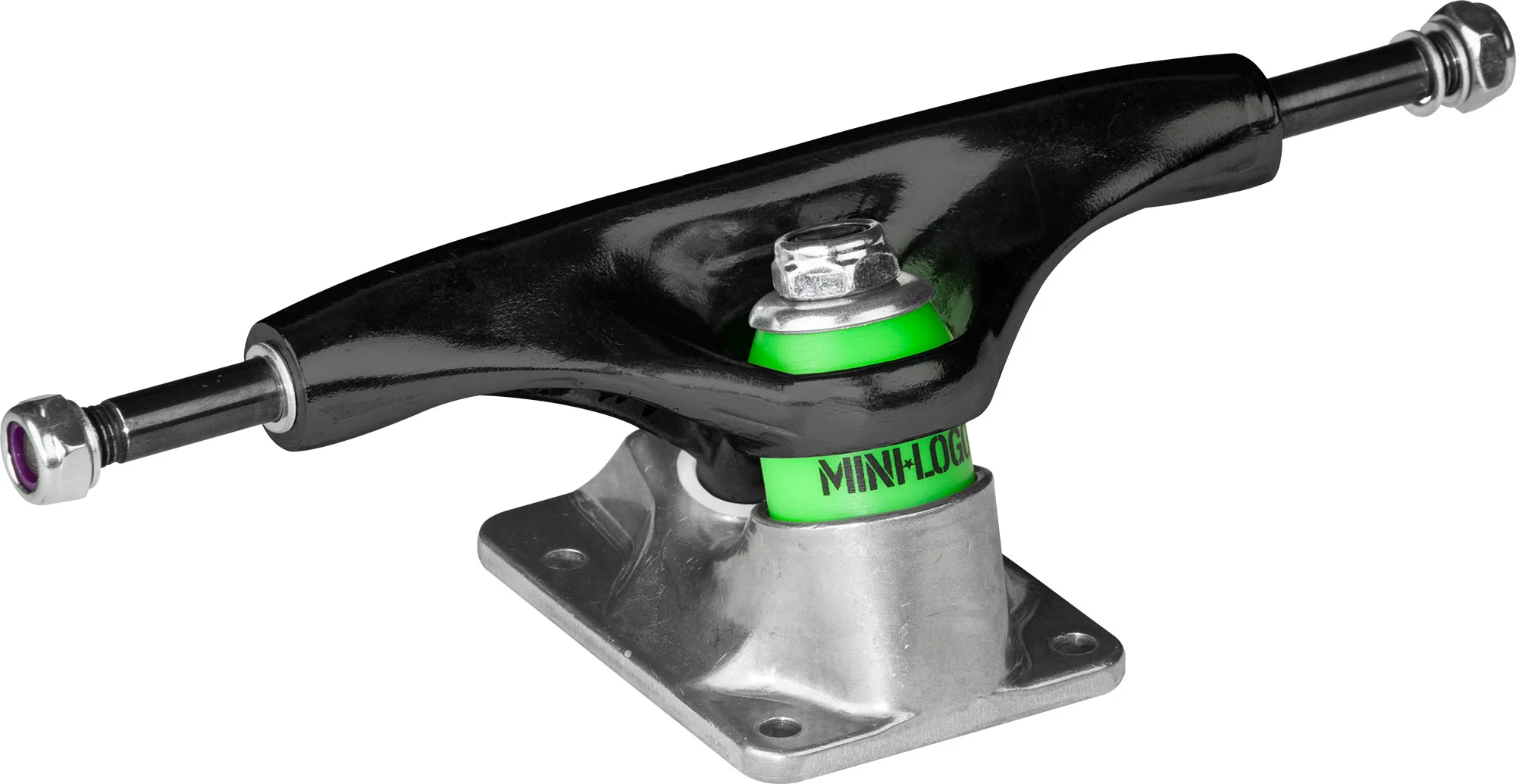 Mini Logo Split Trucks - 7.63″ Black/Raw (Set of 2) - Image 2