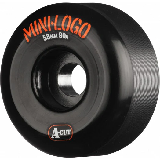 Mini Logo Wheels A-Cut 58mm 90a - Black (Set of 4)