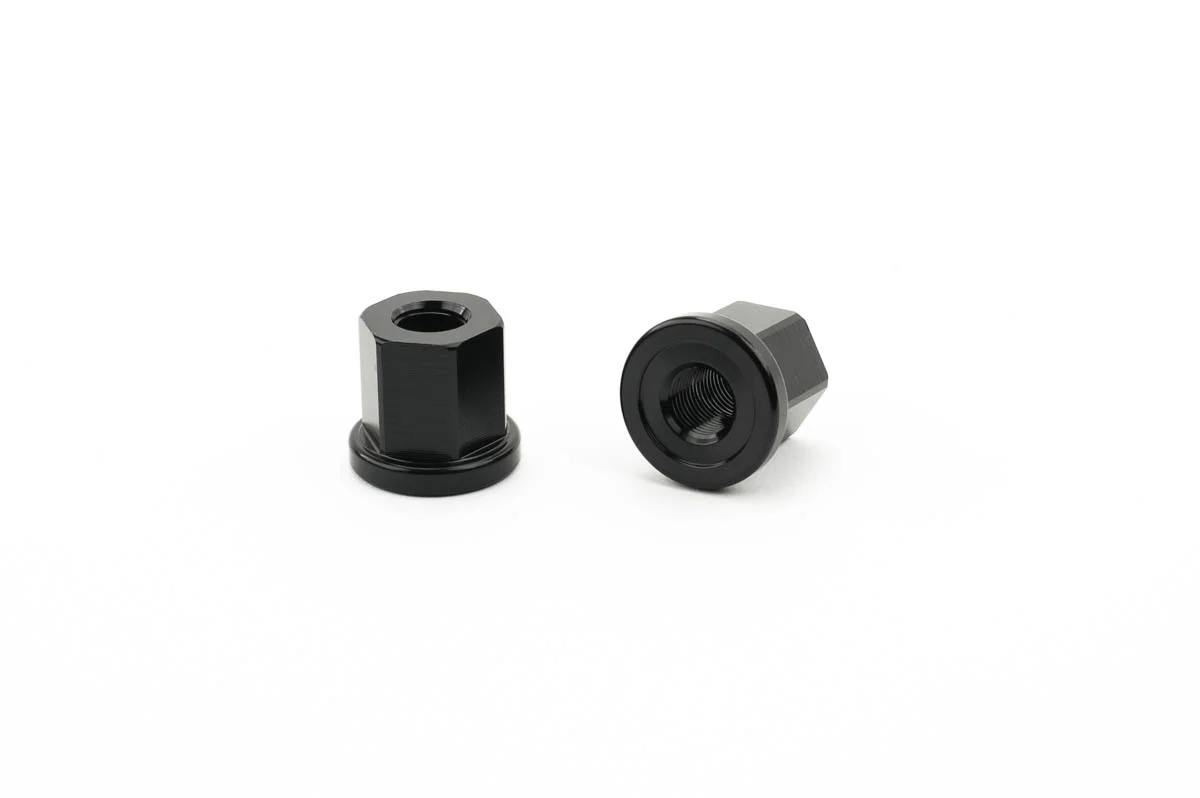 Mission BMX 3/8" Aluminum Axle Nuts - Black