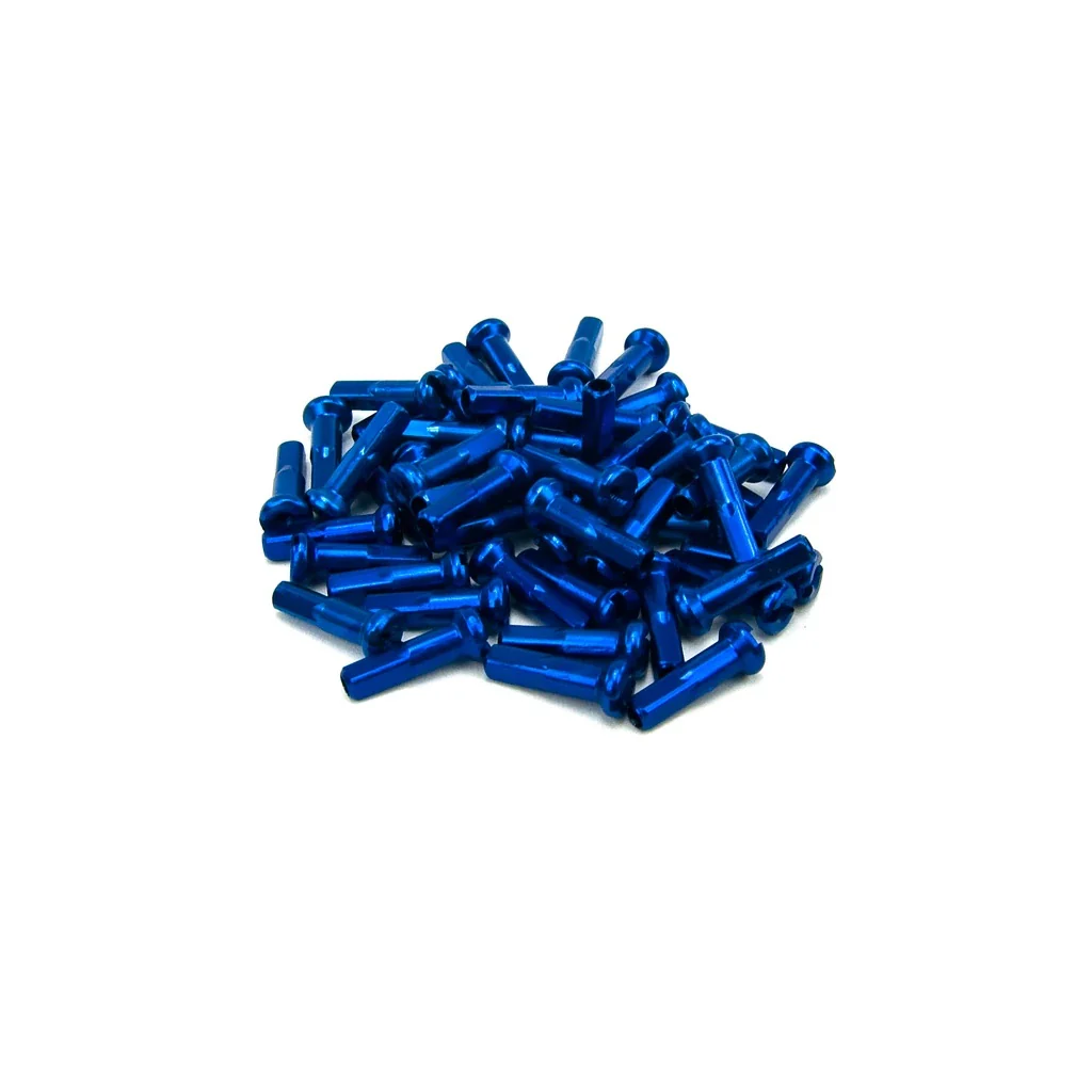 Mission BMX Aluminum Nipples 16mm - Blue