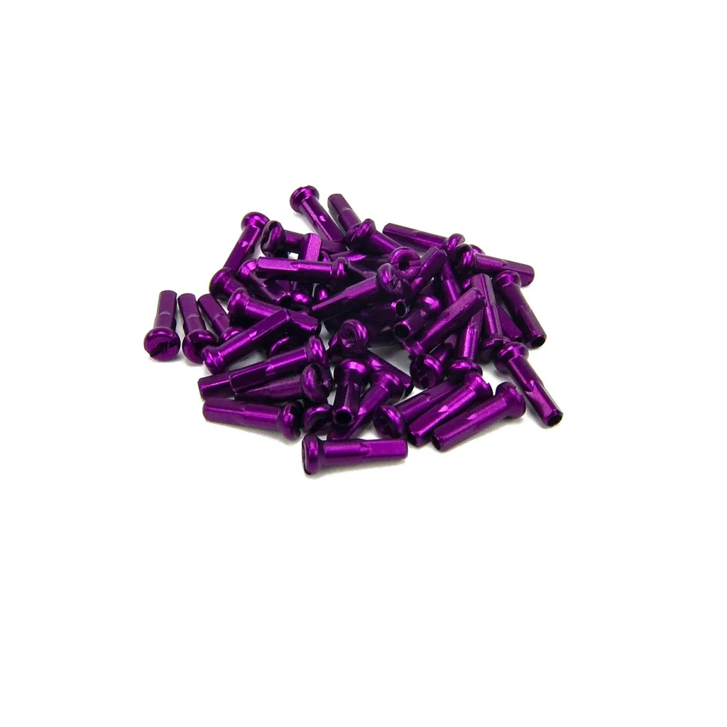 Mission BMX Aluminum Nipples 16mm - Purple