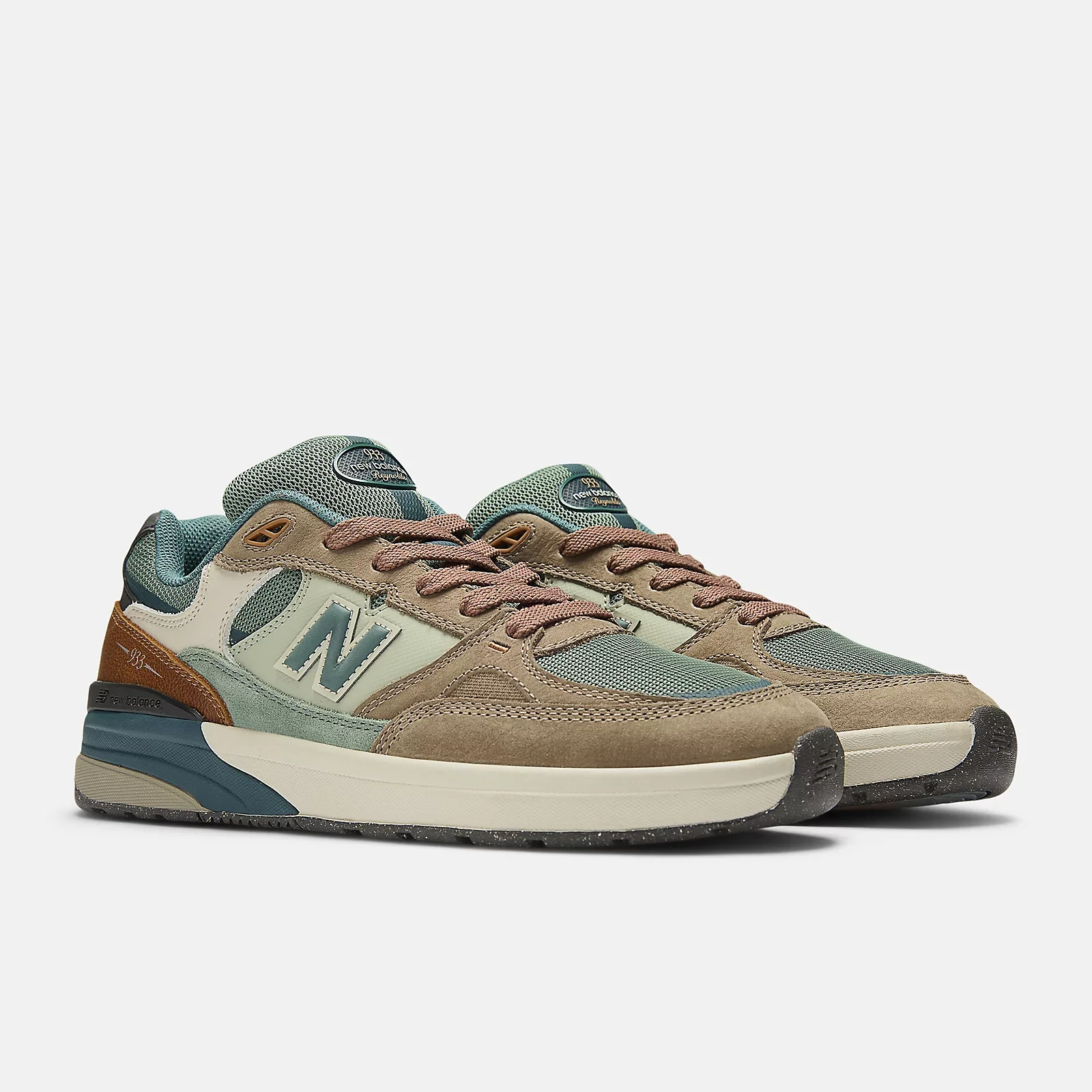 New Balance Shoes Numeric Andrew Reynolds 933 - Mushroom/New Spruce - Image 2