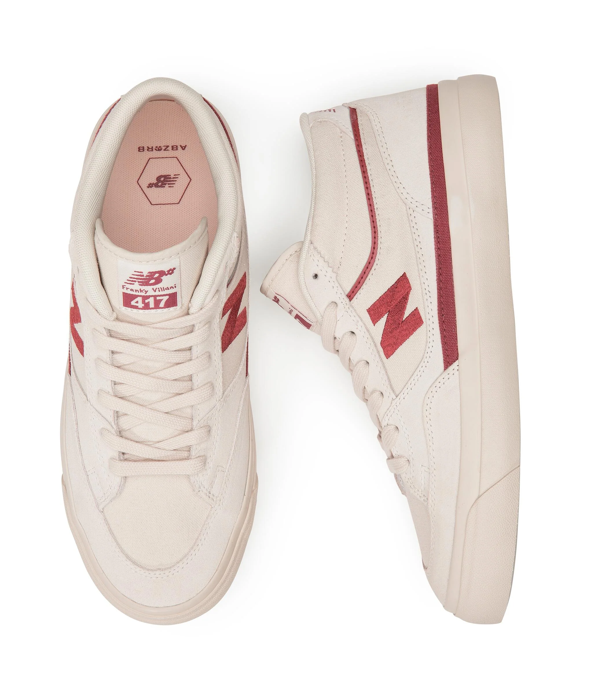 New Balance Shoes Numeric Franky Villani 417 - Sea Salt/Rust - Image 3