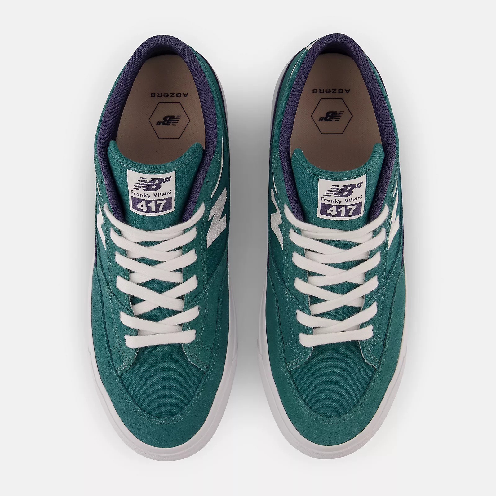 New Balance Shoes Numeric Franky Villani 417 - Vintage Teal/White - Image 4