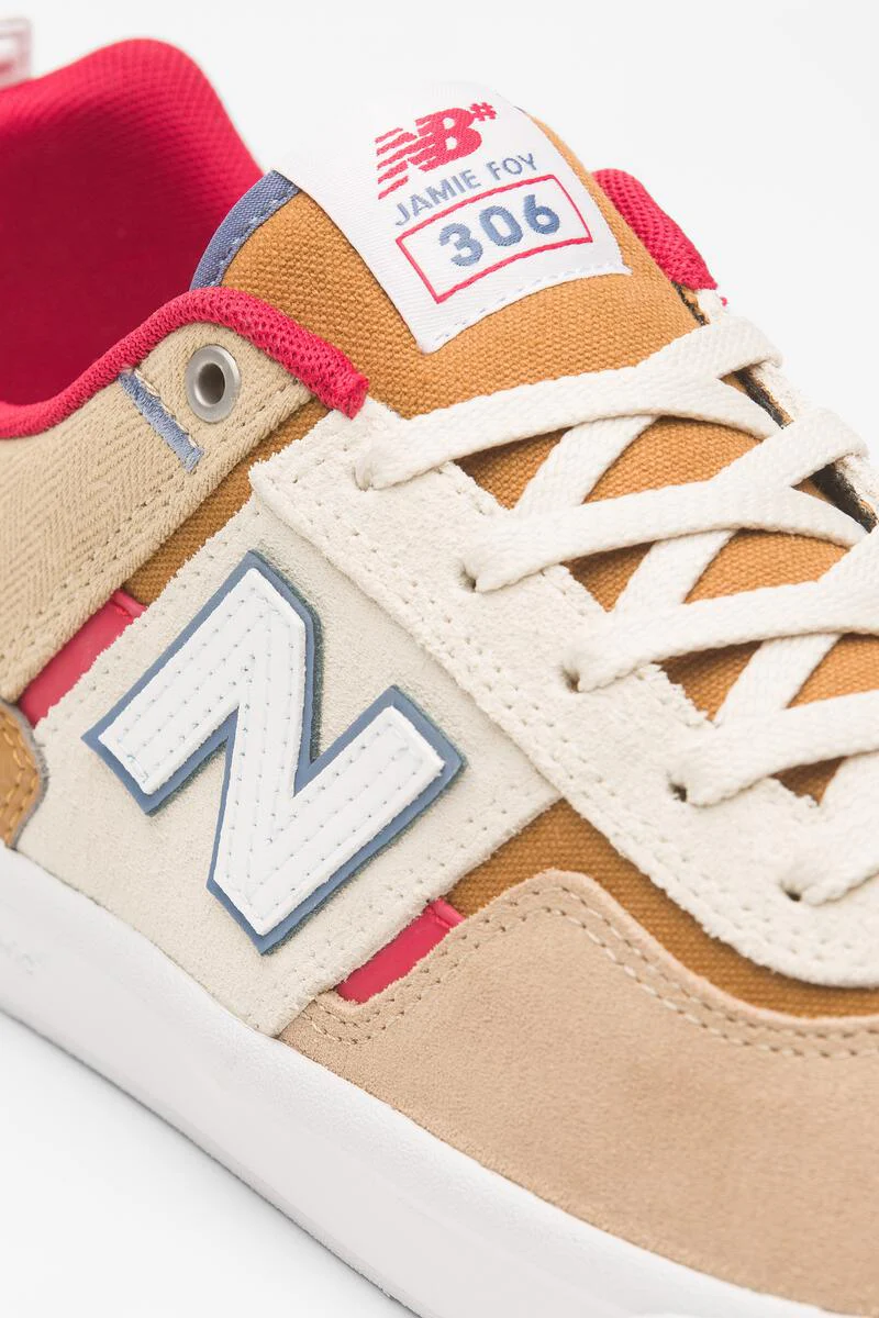 New Balance Shoes Numeric Jamie Foy 306 - Tan/Red - Image 2