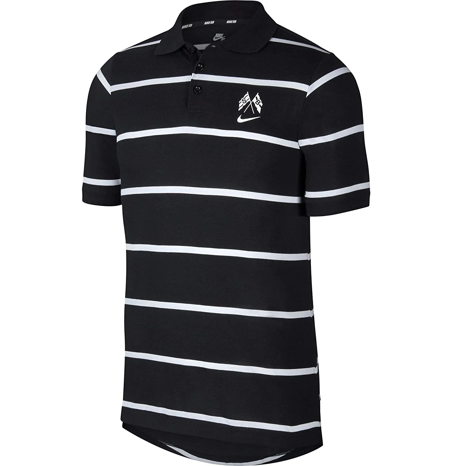 Nike SB Dri-Fit Jersey Polo Shirt - Black/Summit White