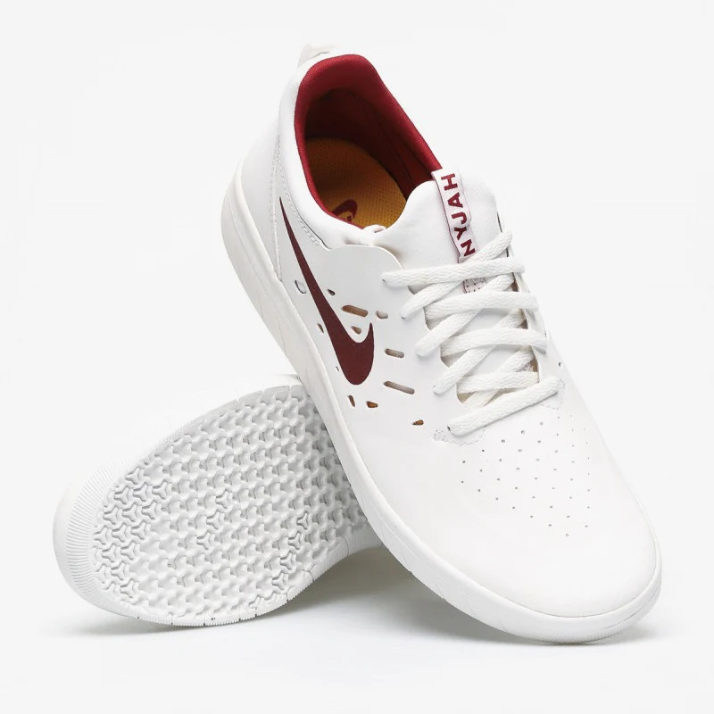 Nike Shoes SB Nyjah Free - Summit White/Team Crimson - Image 2