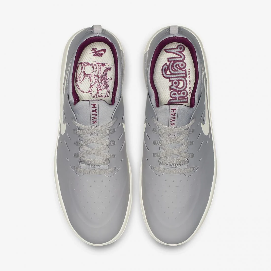 Nike Shoes SB Nyjah Free - Atmosphere Grey/Pale Ivory - Image 5