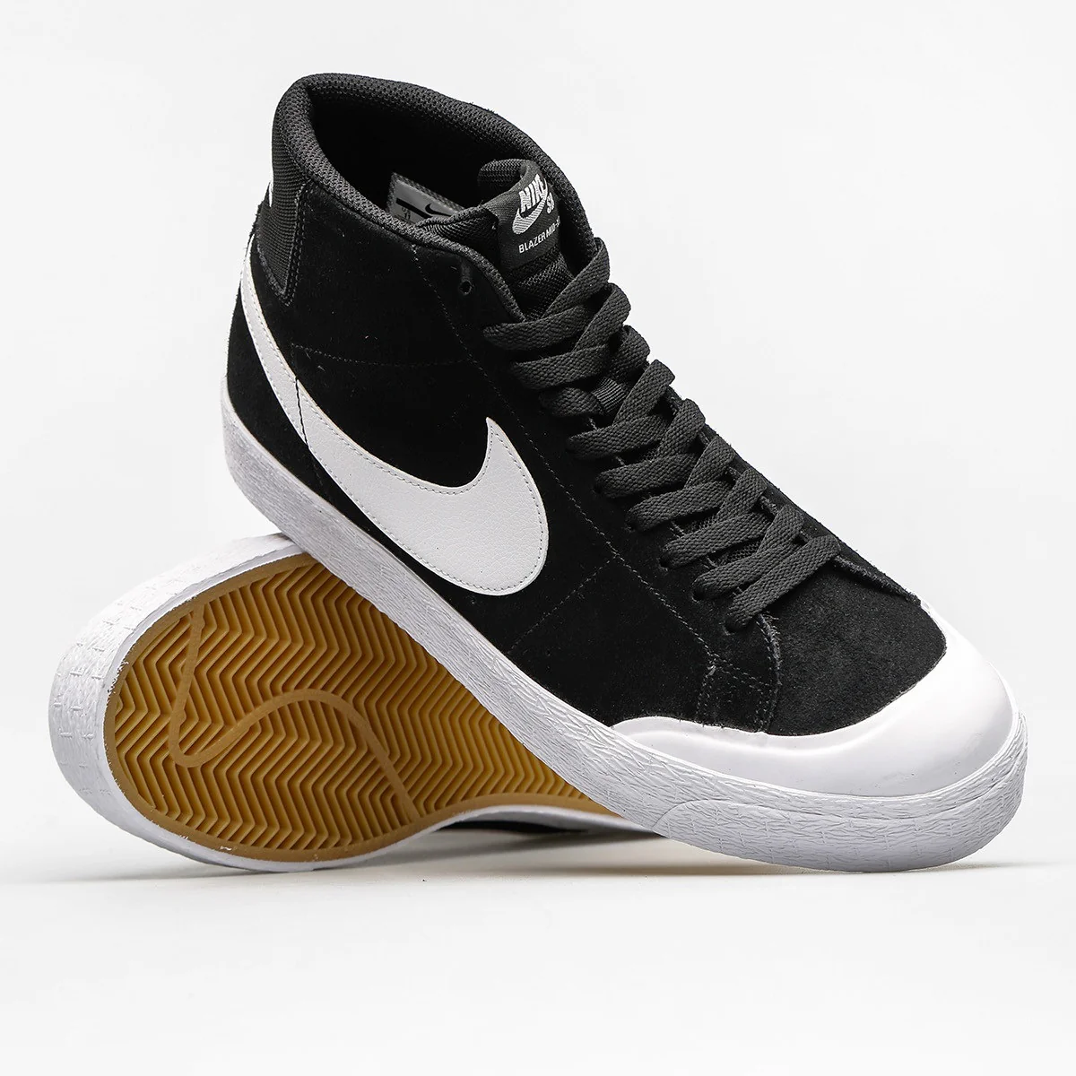 Nike Shoes SB Zoom Blazer Mid XT - Black/White-Gum Light Brown - Image 2