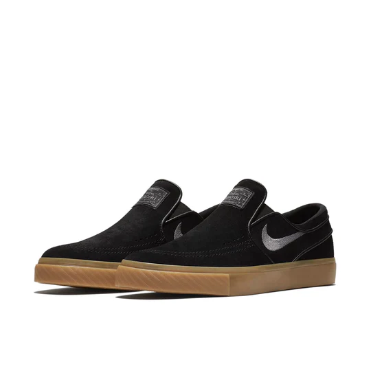 Nike Shoes SB Zoom Stefan Janoski Slip-On - Black/Gum Light Brown-Gunsmoke - Image 2