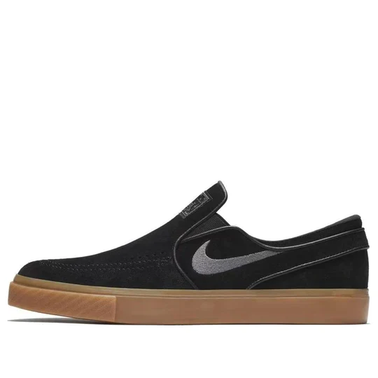 Nike Shoes SB Zoom Stefan Janoski Slip-On - Black/Gum Light Brown-Gunsmoke - Image 3