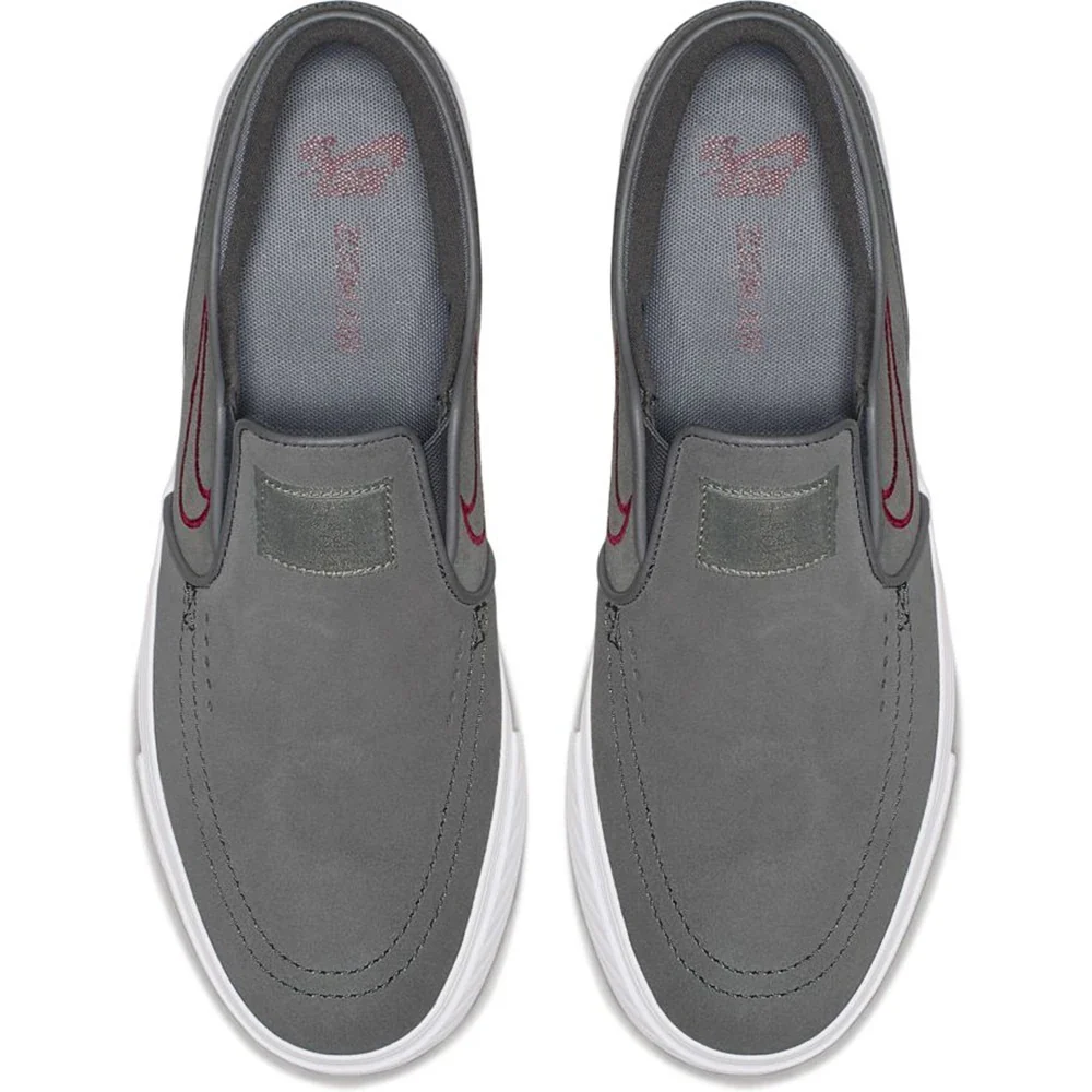 Nike Shoes SB Zoom Stefan Janoski Slip-On - Gunsmoke/Gunsmoke-Red Crush - Image 3