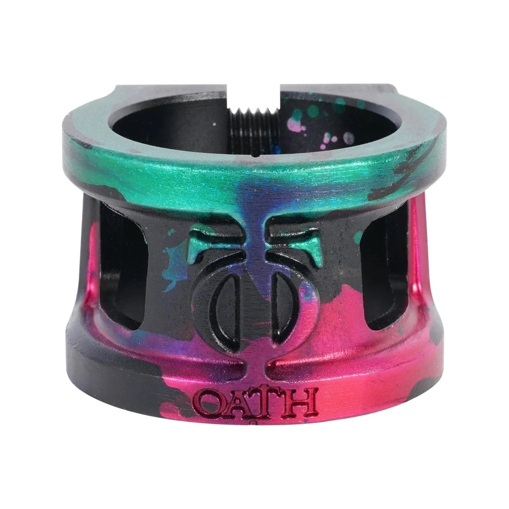 Oath Cage V2 Oversized 2 Bolt Clamp - Green/Pink/Black - Image 2