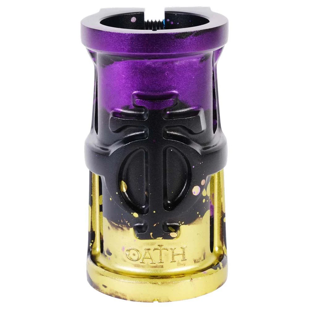 Oath Cage V2 SCS 4 Bolt Clamp - Black/Purple/Yellow - Image 2