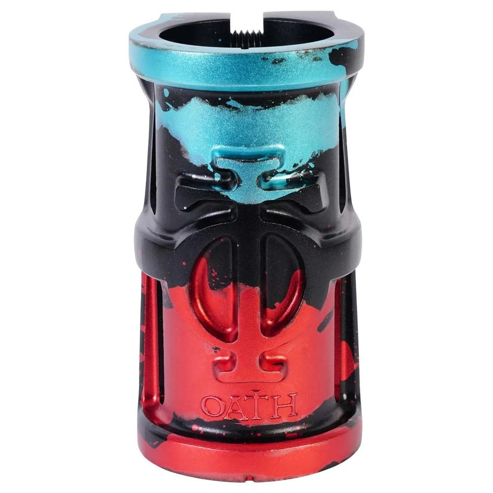 Oath Cage V2 SCS 4 Bolt Clamp - Black/Teal/Red - Image 2