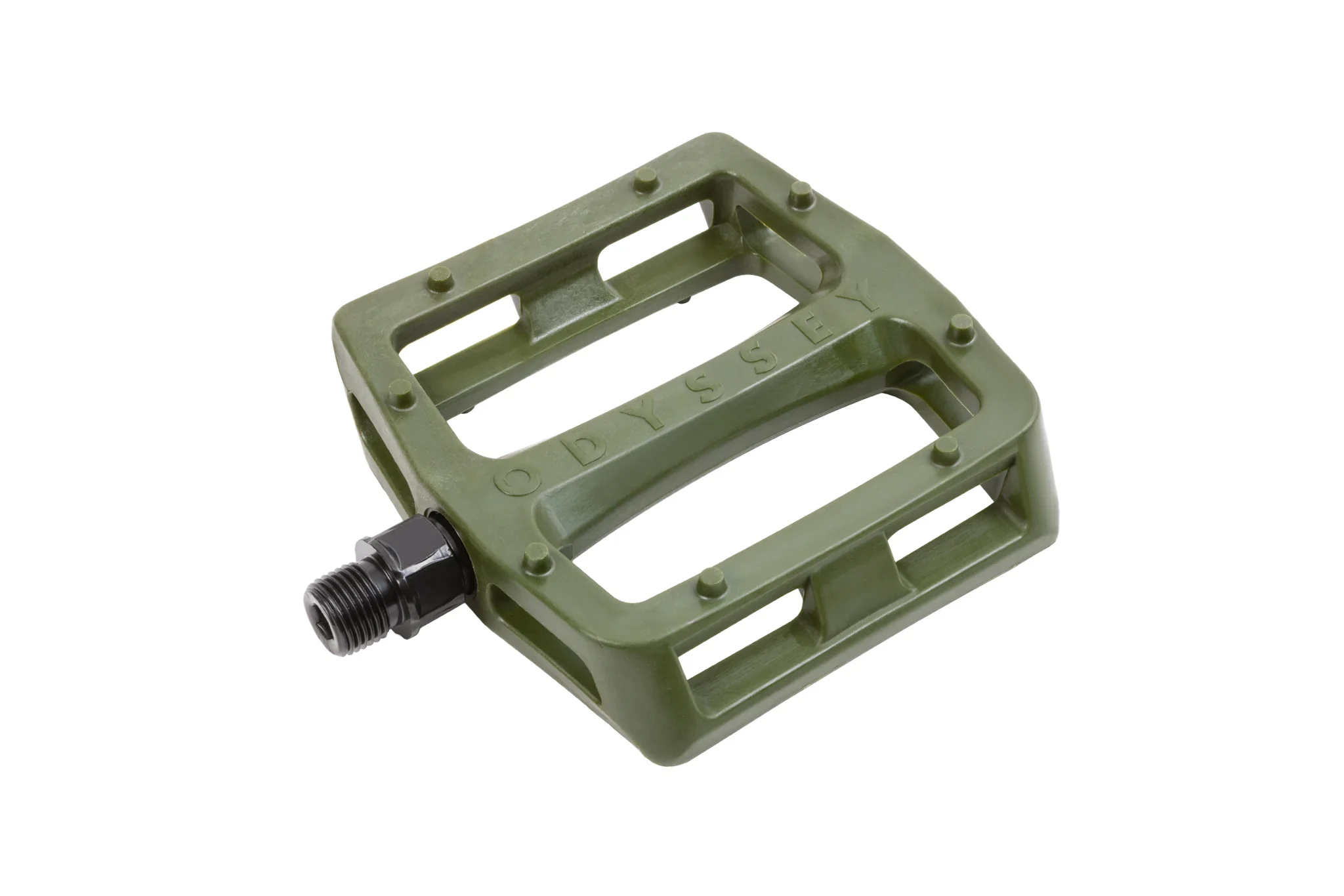 Odyssey BMX Grandstand V2 PC Pedals 9/16″ - Army Green - Image 2