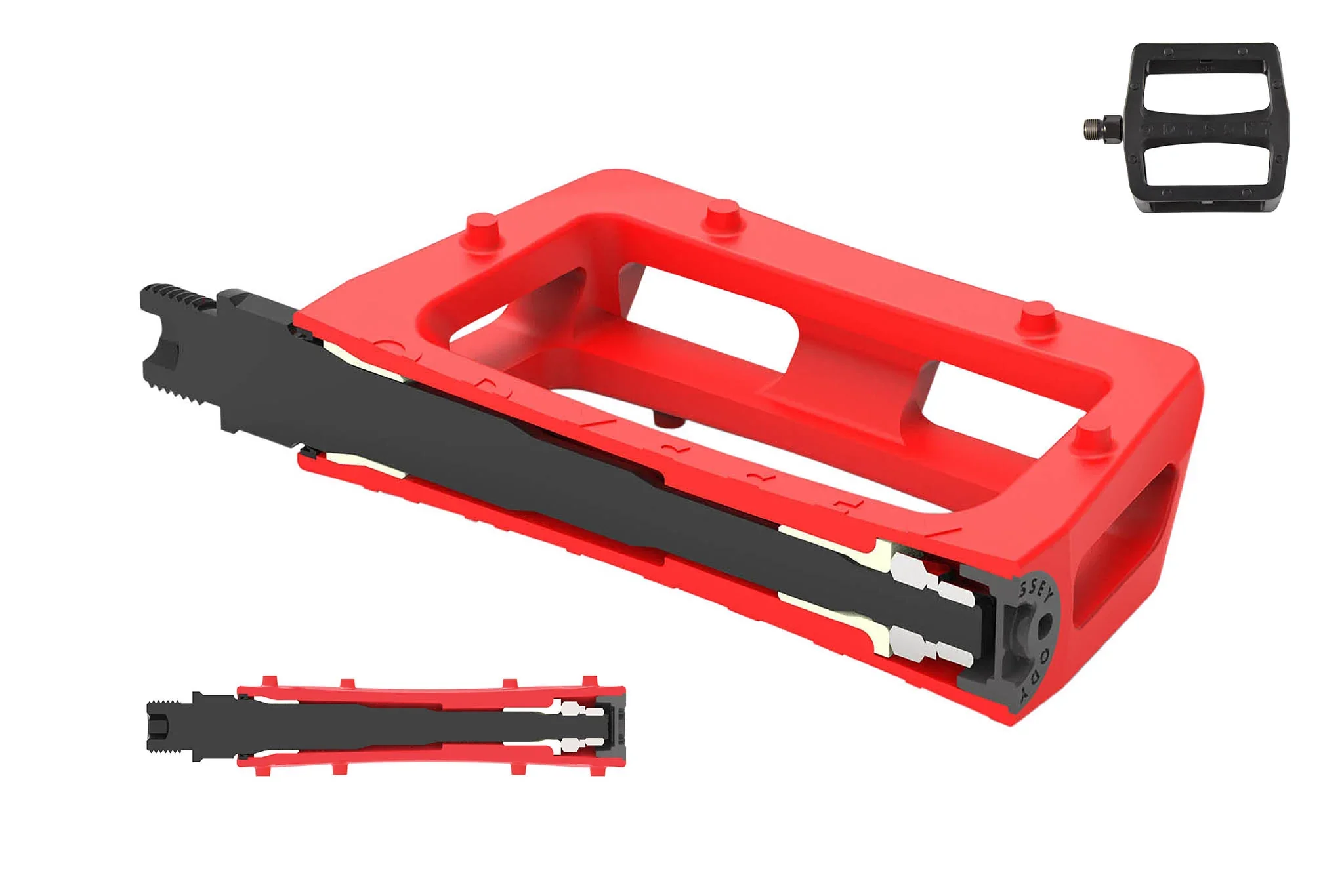 Odyssey BMX Grandstand V2 PC Pedals 9/16″ - Black - Image 2